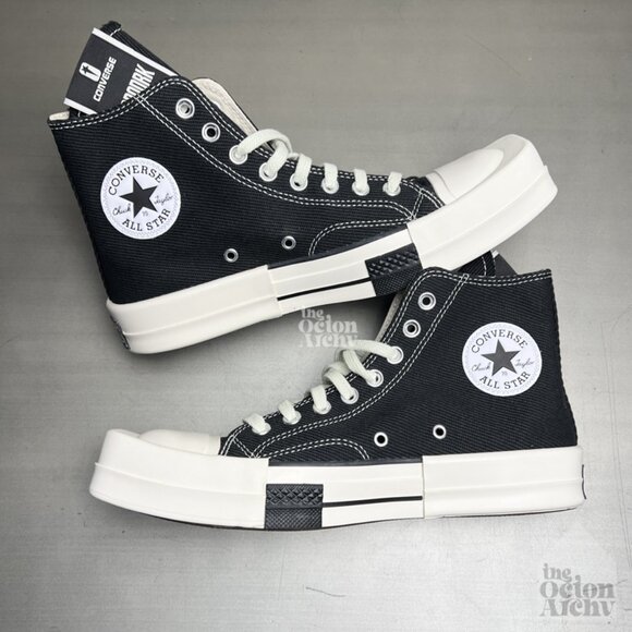 Rick Owens x Converse DRKSHDW Turbodrk Chuck 70 High 'Black' OG 172344C - Picture 6 of 13